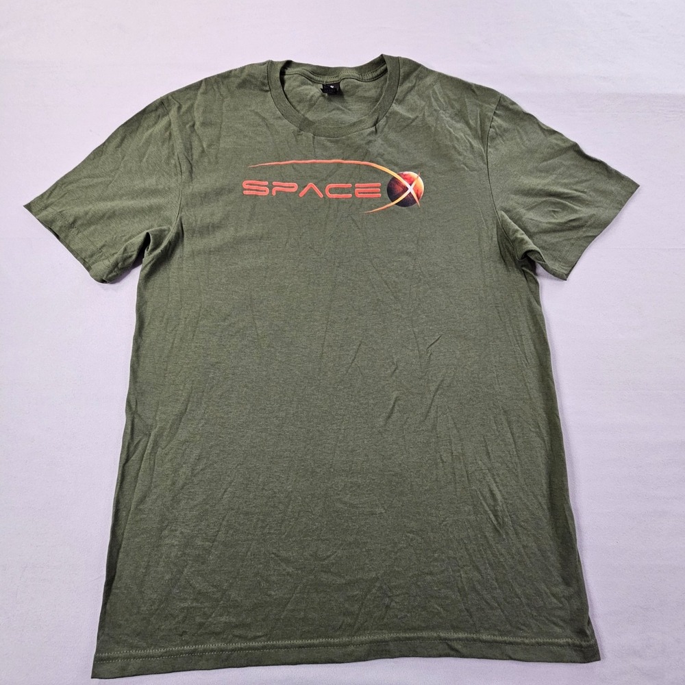 SpaceX Green Short Sleeve Cotton T-Shirt Men's M